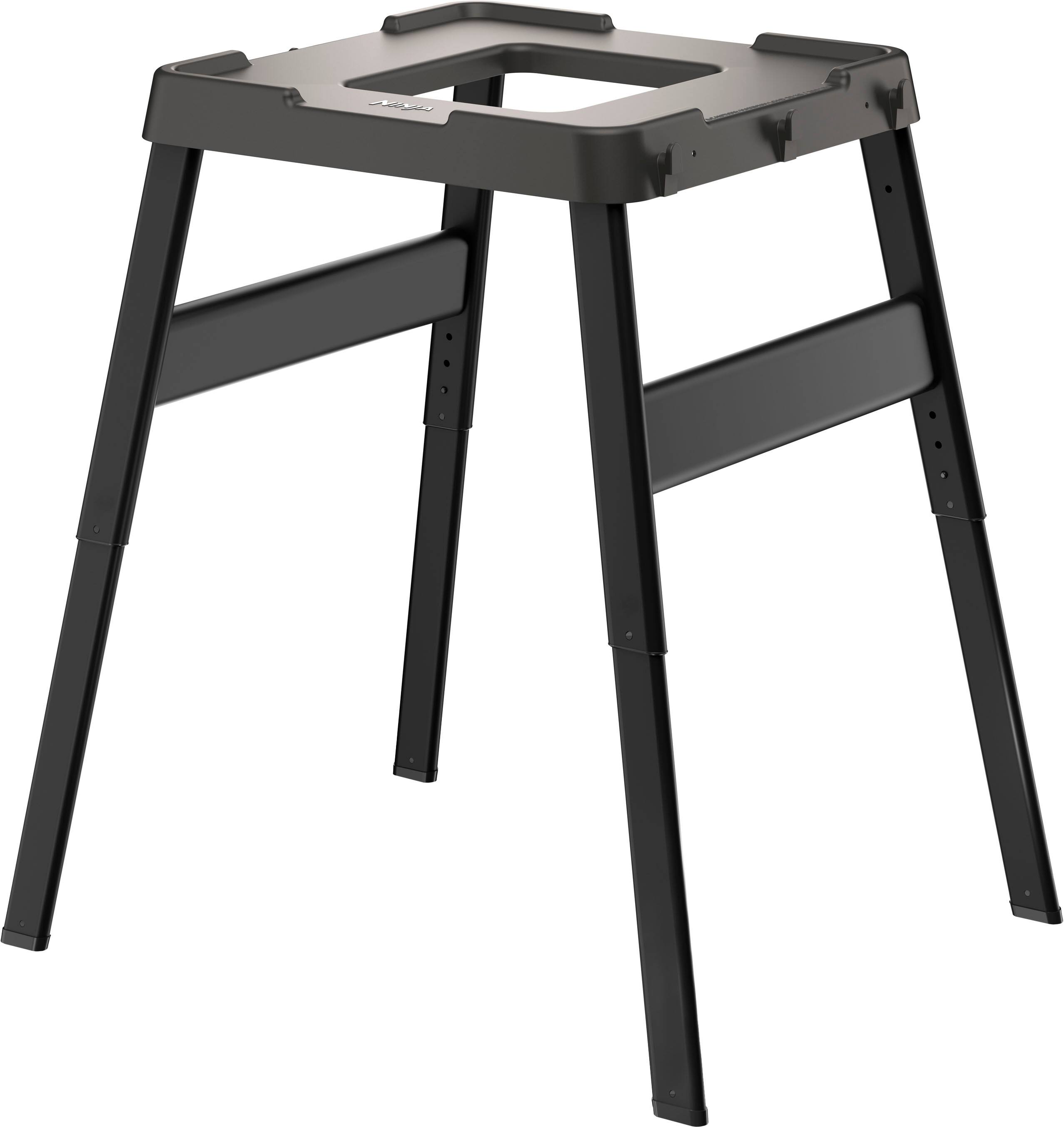 Front. Ninja - Woodfire Adjustable Outdoor Stand - Black.
