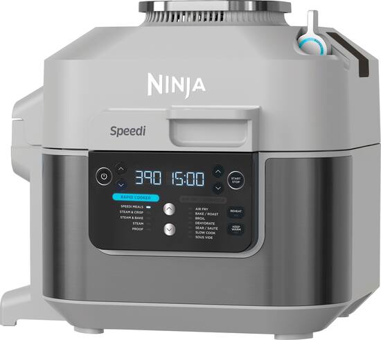 Ninja Speedi Rapid Cooker Air Fryer 6 QT Capacity 12 in 1 Functionality 15 Minute Meals All In One Pot Light Gray SF303CO Best Buy