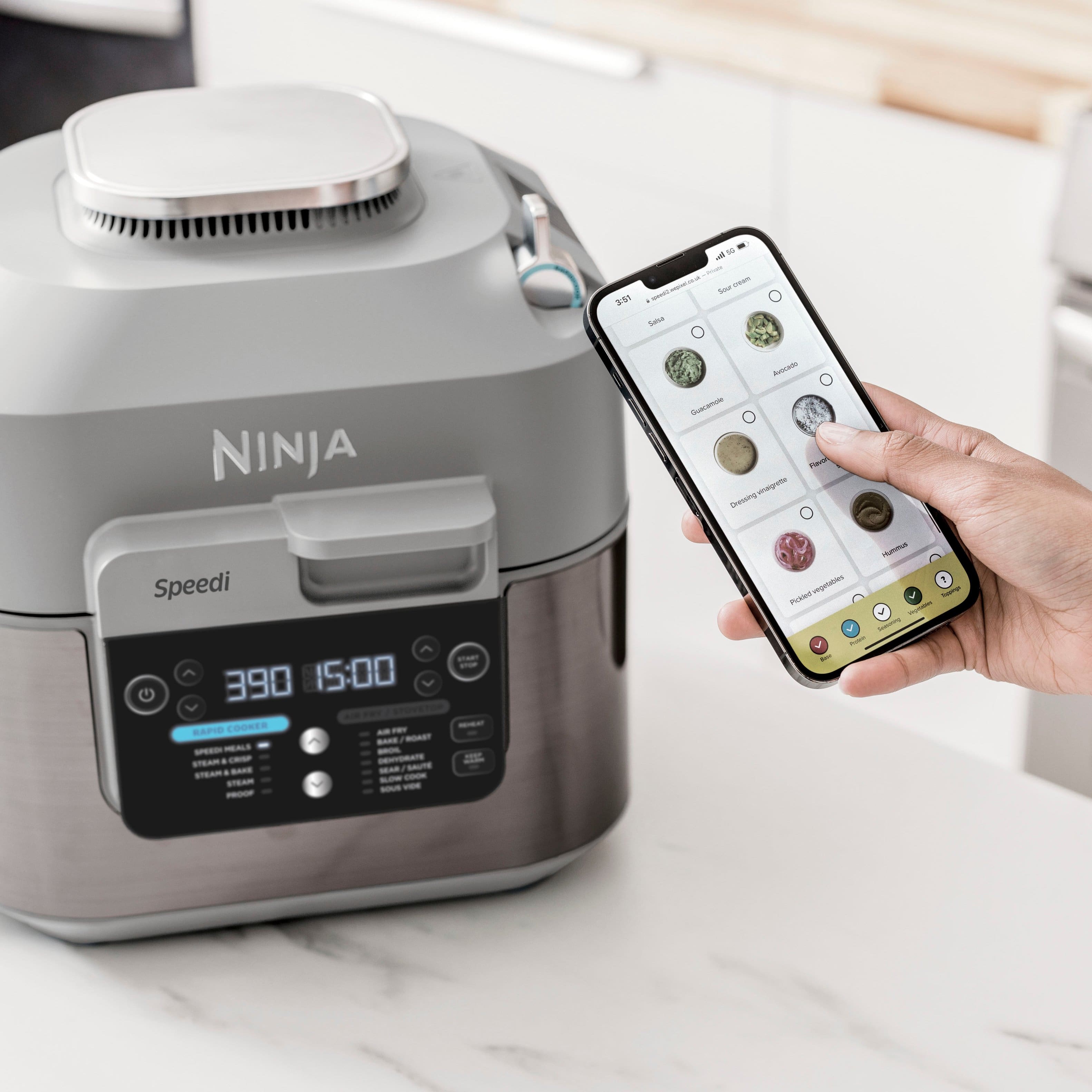 Alt View 12. Ninja - Speedi Rapid Cooker & Air Fryer, 6-QT Capacity, 12-in-1 Functionality, 15-Minute Meals All In One Pot - Light Gray.