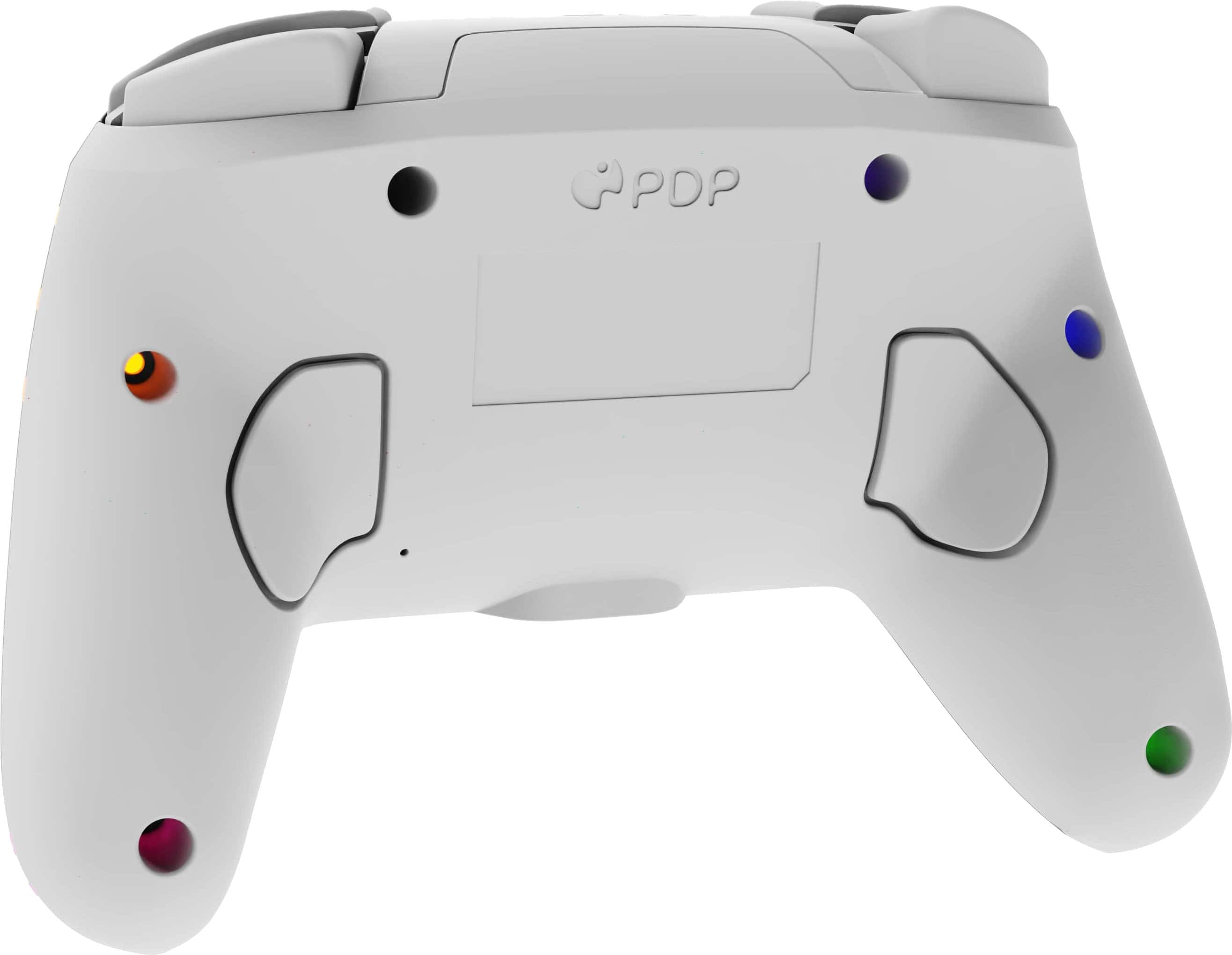Alt View 15. PDP - Afterglow™ Wave Wireless Controller for Nintendo Switch™, and Nintendo Switch™ - OLED Model - White.