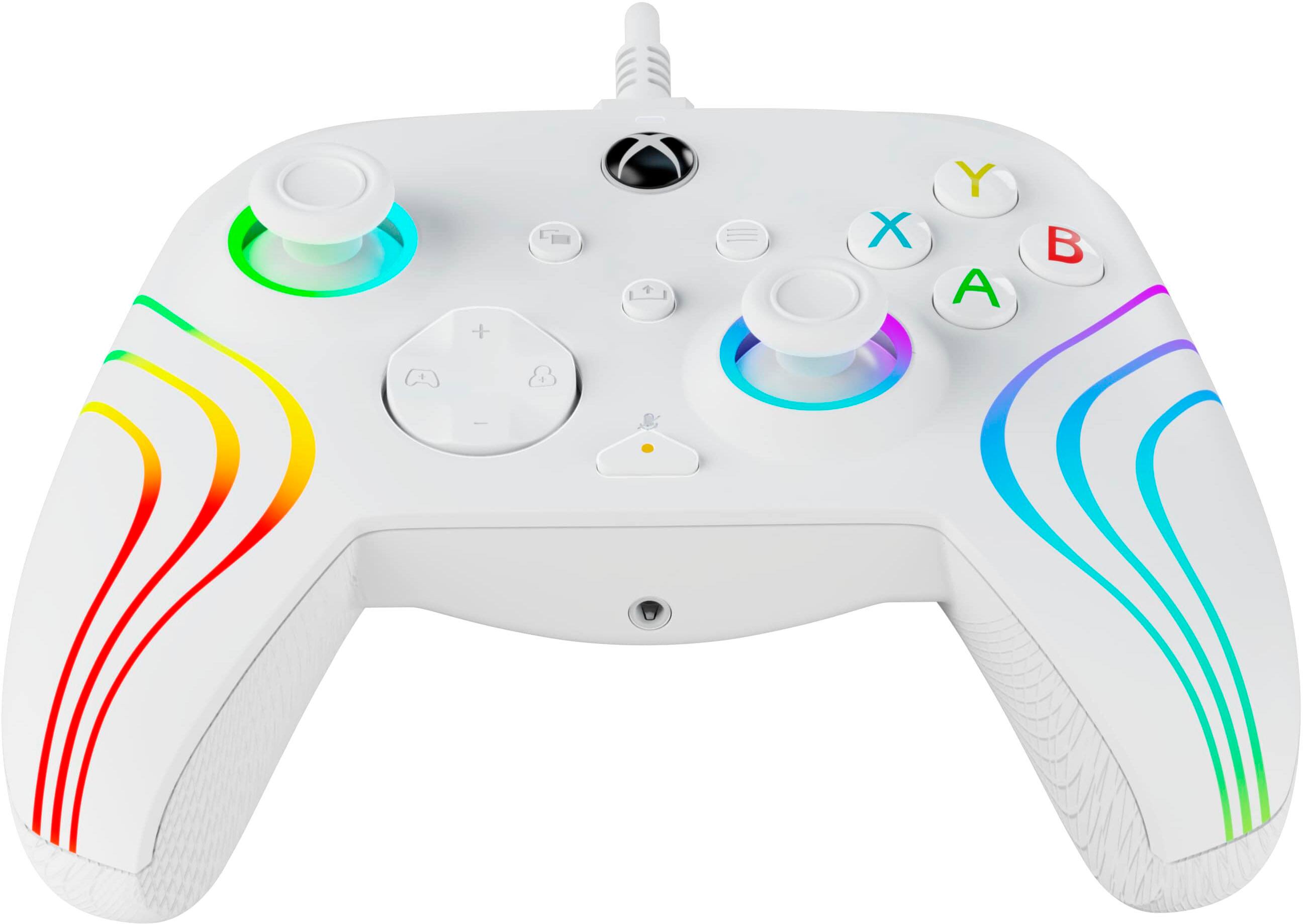 Alt View 14. PDP - Afterglow Wave Wired LED Controller, Customizable/App Supported For Xbox Series X|S, Xbox One & Windows 10/11 PC - White.