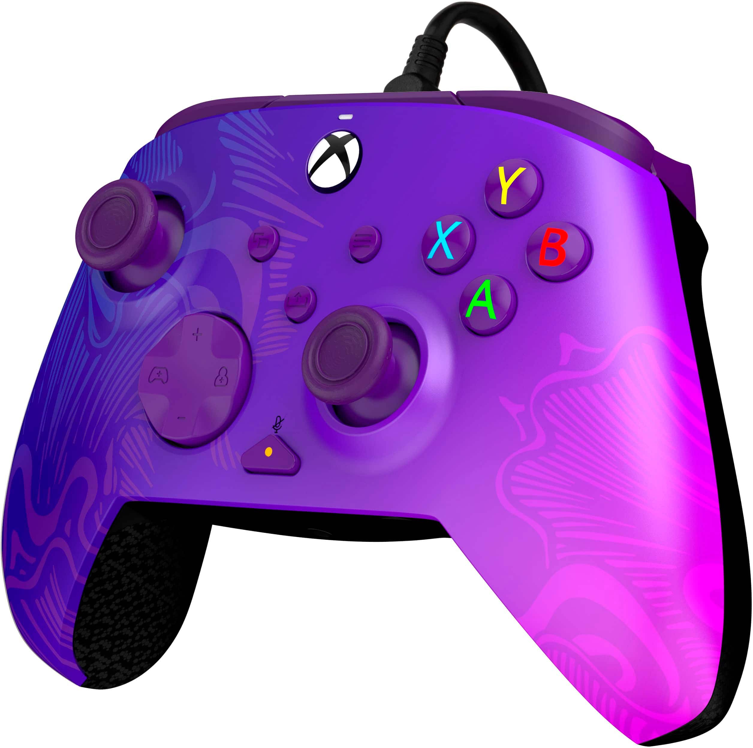Angle. PDP - REMATCH Advanced Wired Controller For Xbox Series X|S, Xbox One, & Windows 10/11 PC - Purple Fade.
