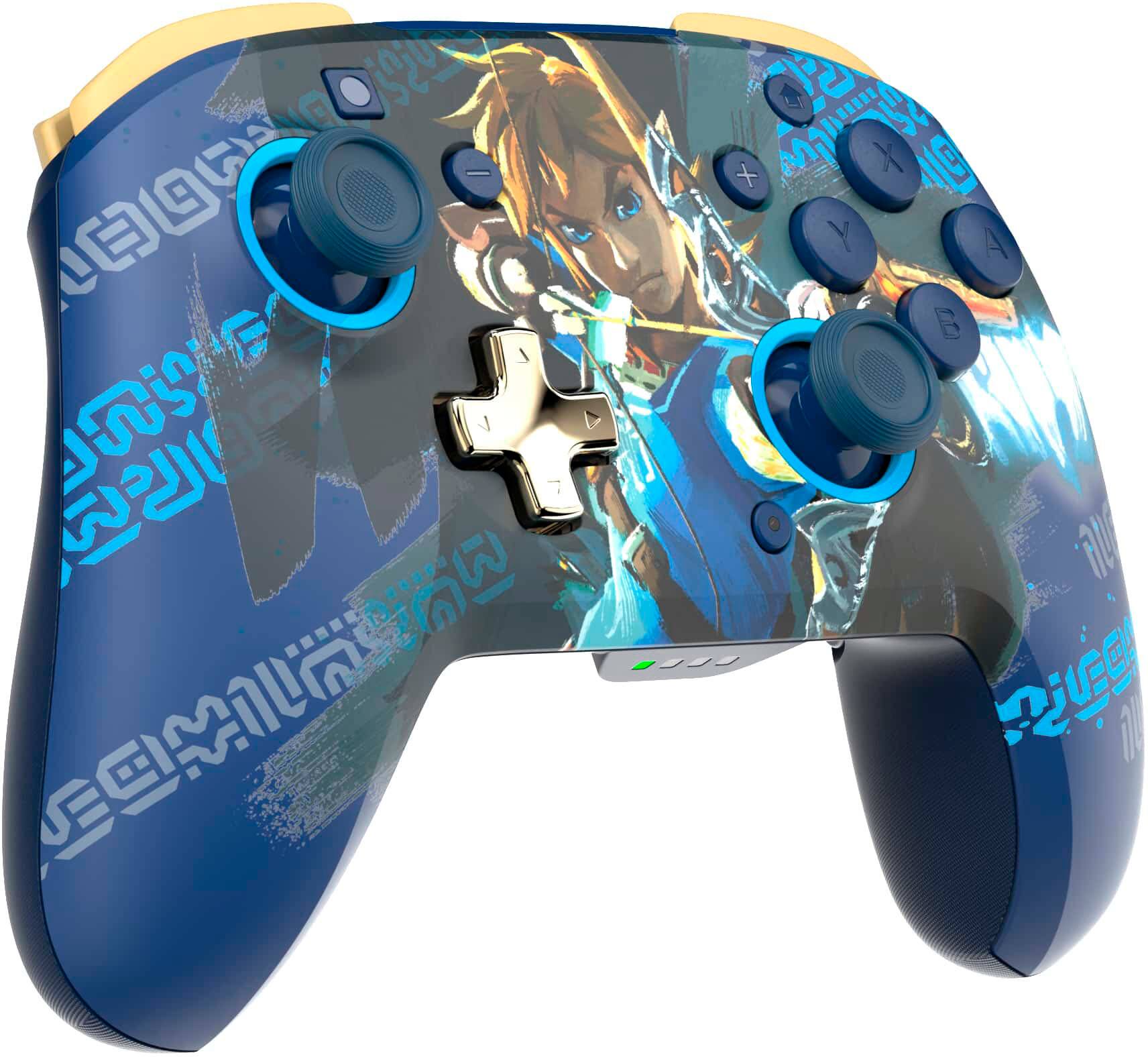 Alt View 18. PDP - REMATCH GLOW Wireless Controller For Nintendo Switch, Nintendo Switch - OLED Model - Link Hero.