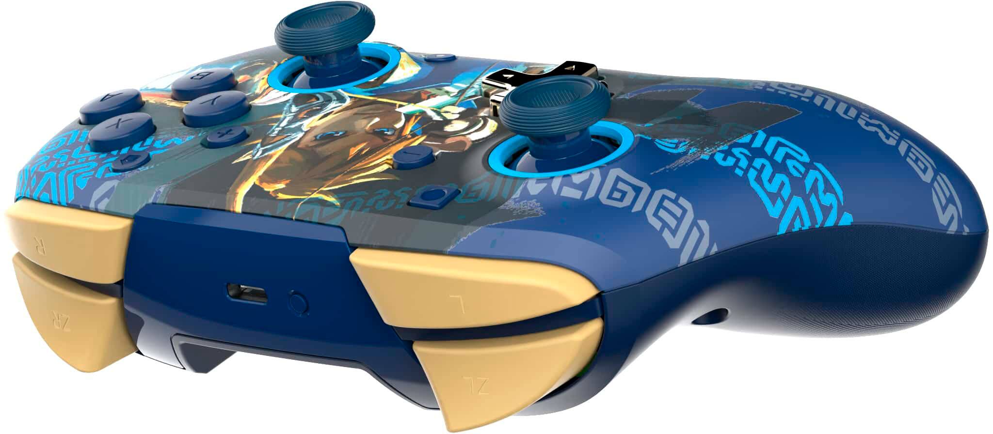 Alt View 20. PDP - REMATCH GLOW Wireless Controller For Nintendo Switch, Nintendo Switch - OLED Model - Link Hero.