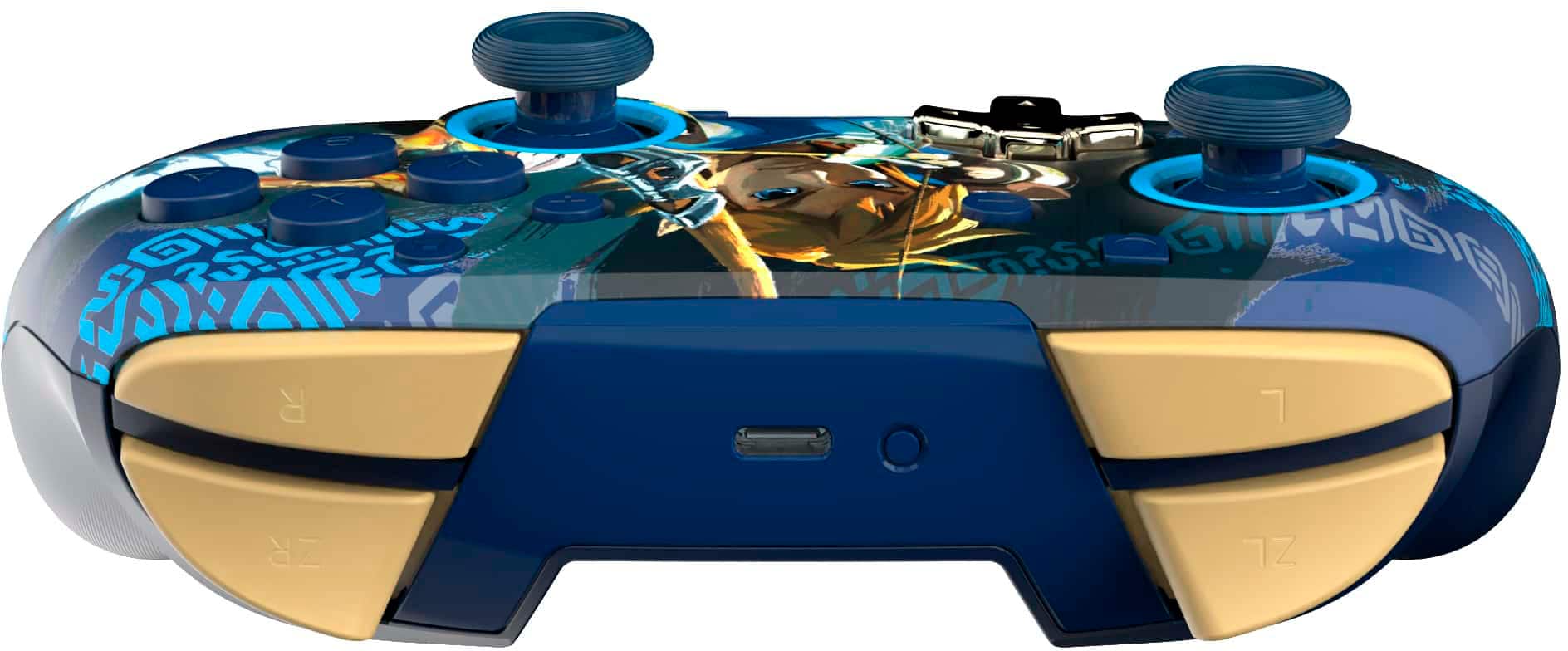 Alt View 22. PDP - REMATCH GLOW Wireless Controller For Nintendo Switch, Nintendo Switch - OLED Model - Link Hero.