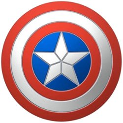 PopSockets - PopGrip Cell Phone Grip & Stand - Licensed - Marvel Enamel Domed Captain America Shield - Front_Zoom