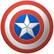 Front. PopSockets - PopGrip Cell Phone Grip & Stand - Licensed - Marvel Enamel Domed Captain America Shield.