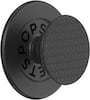 Front. PopSockets - PopSockets - MagSafe Round PopGrip Cell Phone Grip & Stand, with Adapter Ring - Carbonite Weave (textured).