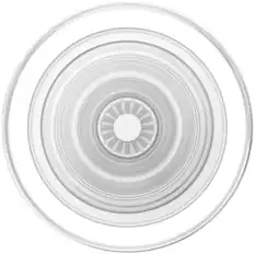 Front. PopSockets - PopSockets - MagSafe Round PopGrip Cell Phone Grip & Stand, with Adapter Ring - Clear.