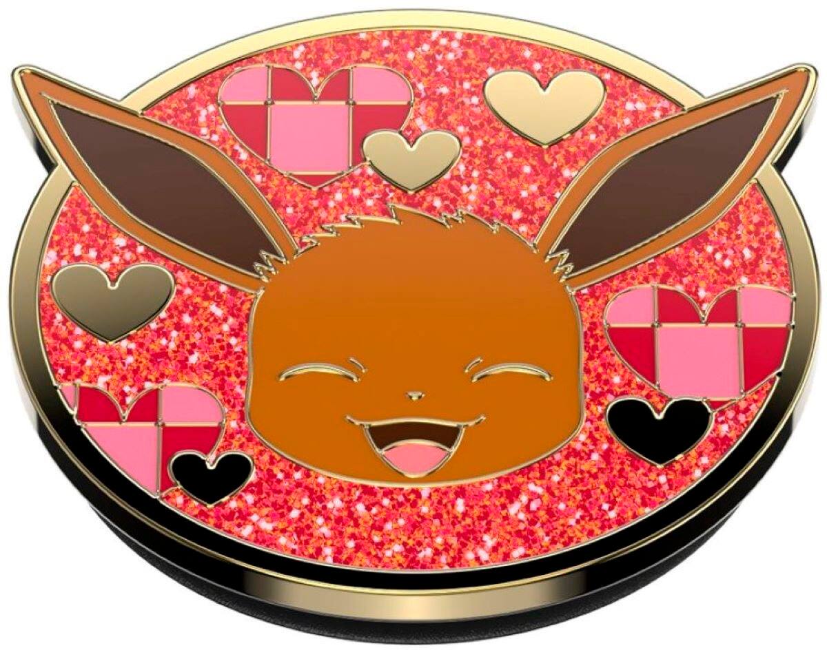 Angle. PopSockets - PopGrip Cell Phone Grip & Stand - Licensed - Pokemon Enamel Eevee XOXO.