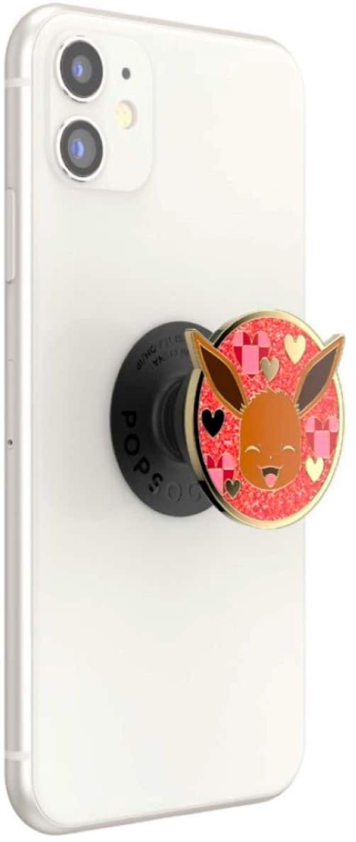 Alt View 12. PopSockets - PopGrip Cell Phone Grip & Stand - Licensed - Pokemon Enamel Eevee XOXO.