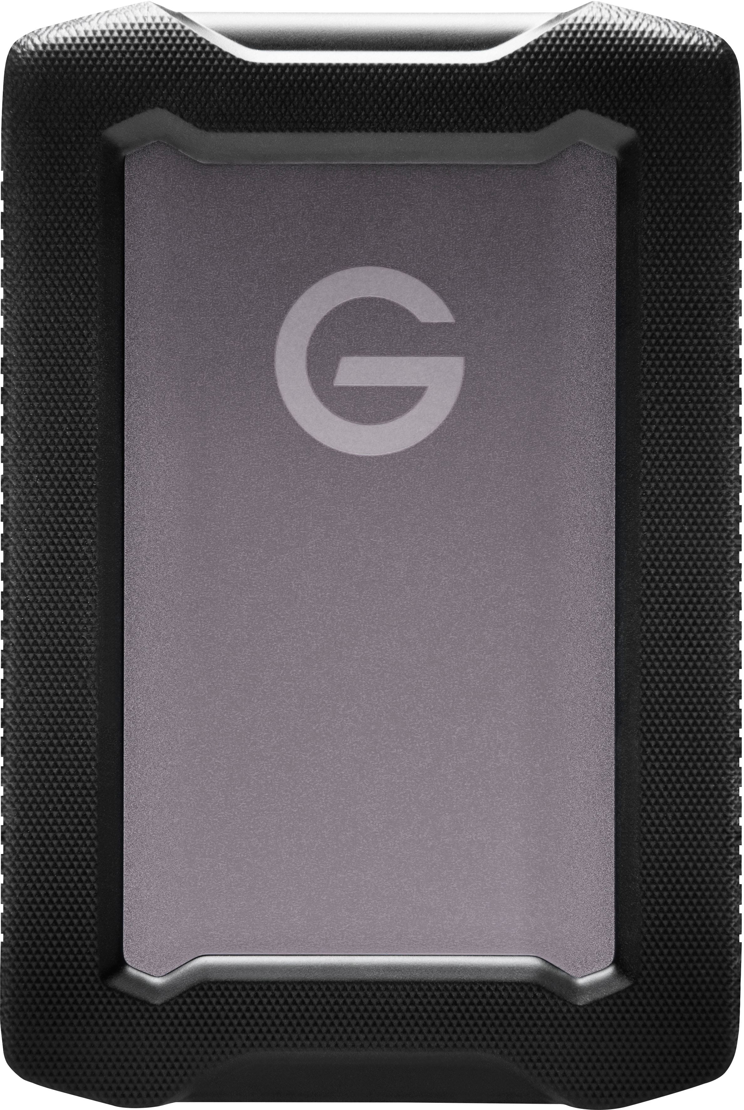 Front. SanDisk Professional - G-DRIVE ArmorATD 4TB External USB-C Portable Hard Drive - Space Gray.