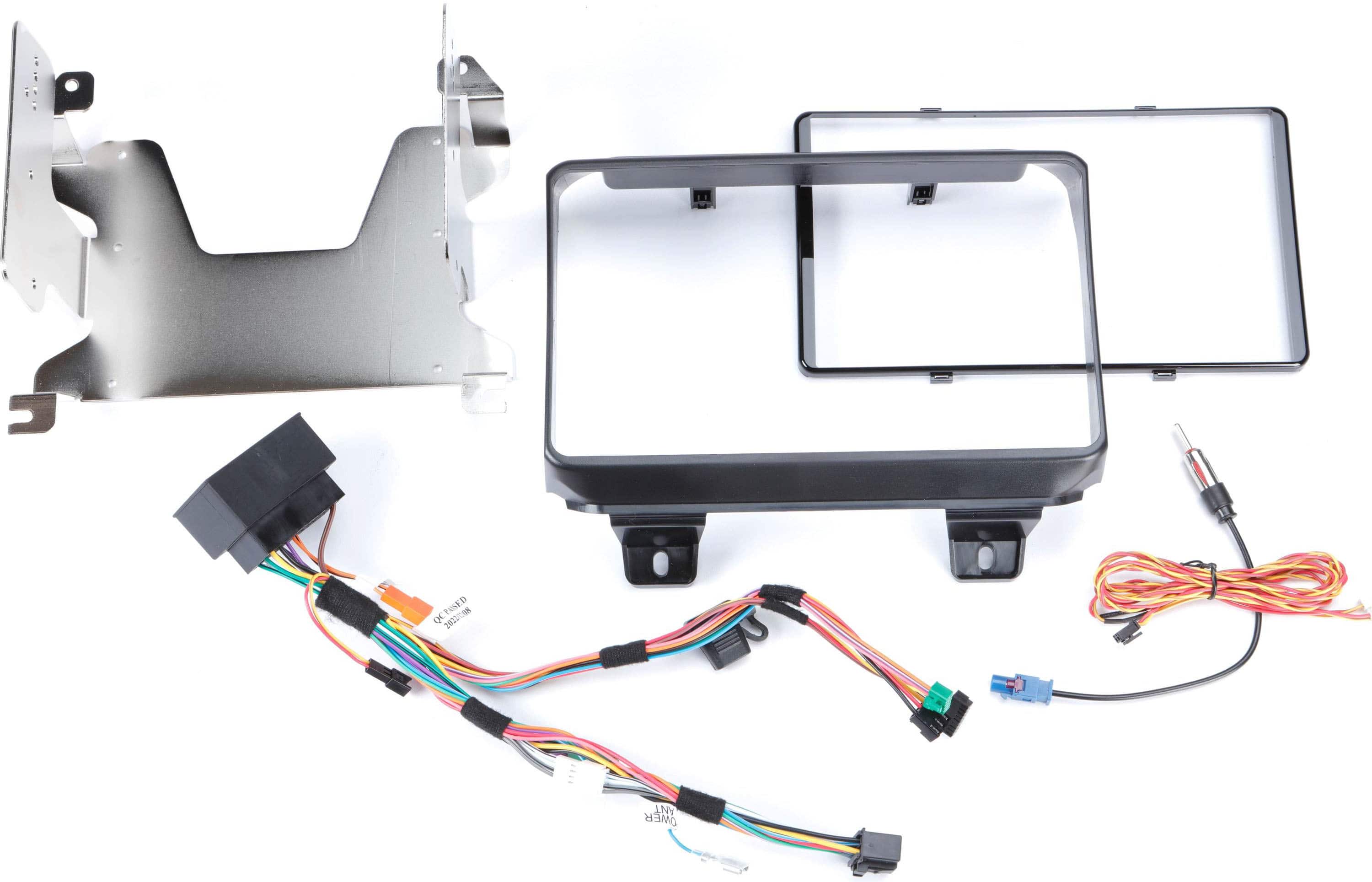 Front. Maestro - Dash Kit And T-Harness Solution For 2018-Up Jeep Wrangler JL And 2020-Up Jeep Gladiator - Black.