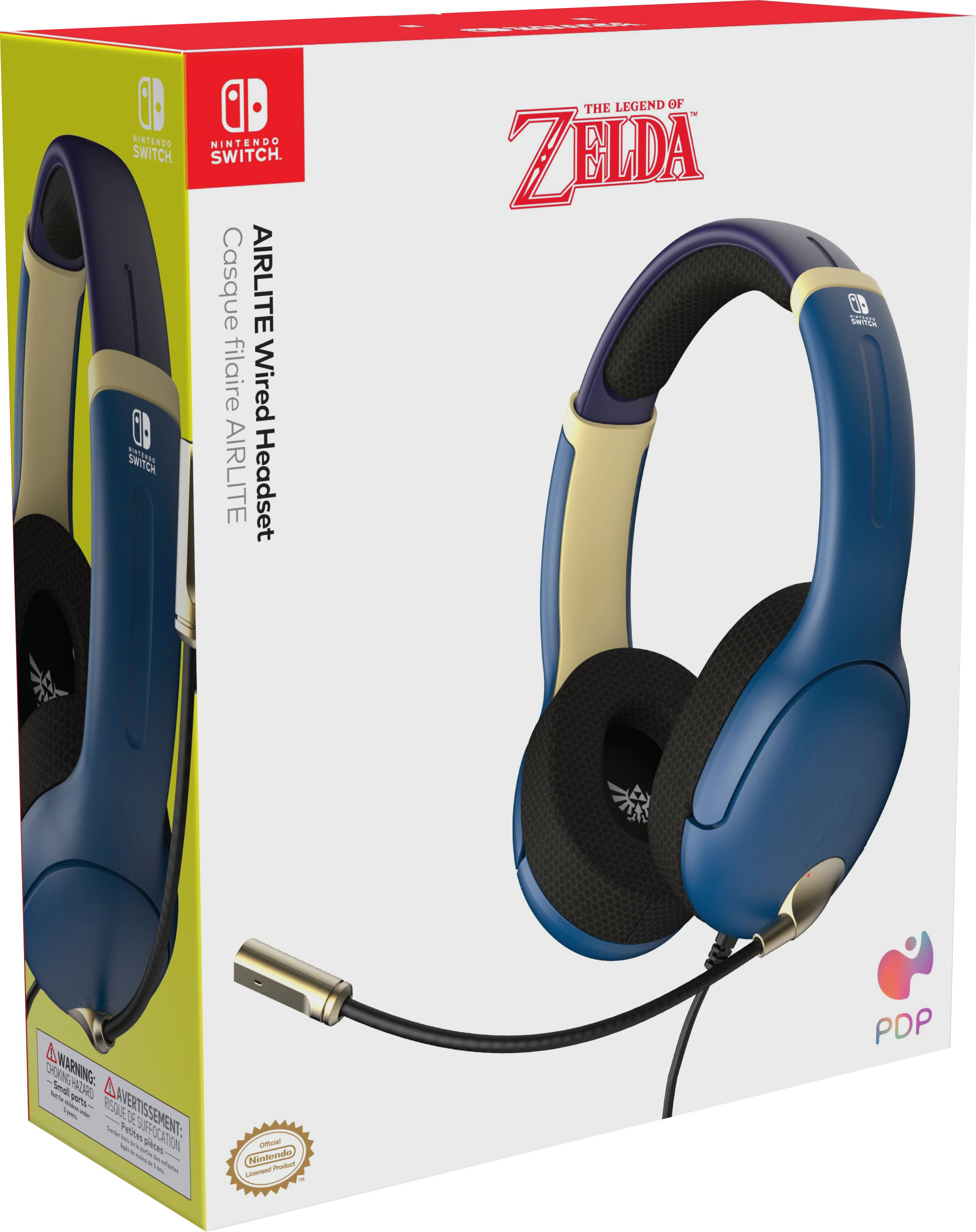 PDP AIRLITE Wired Headset with Noise Cancelling Microphone: Nintendo Switch  - Blue & Green 