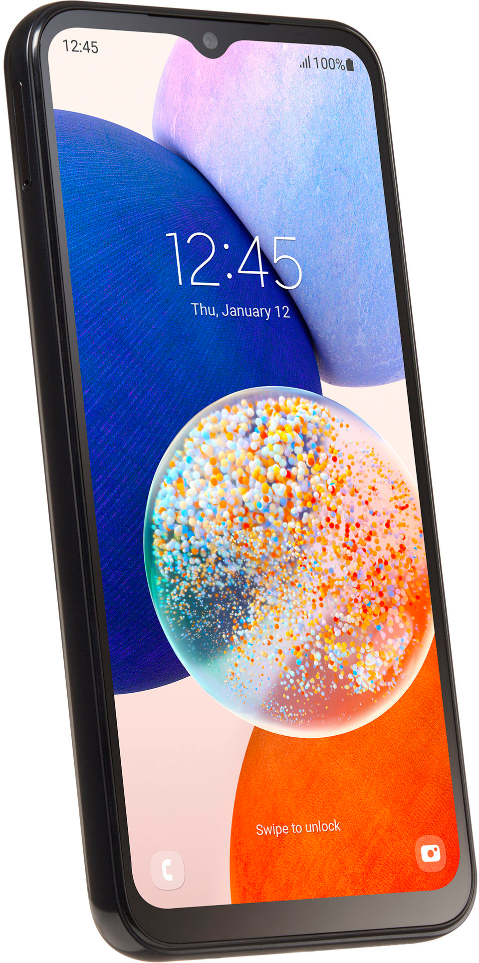 Angle View: Boost Mobile Samsung Galaxy A14 5G - Black