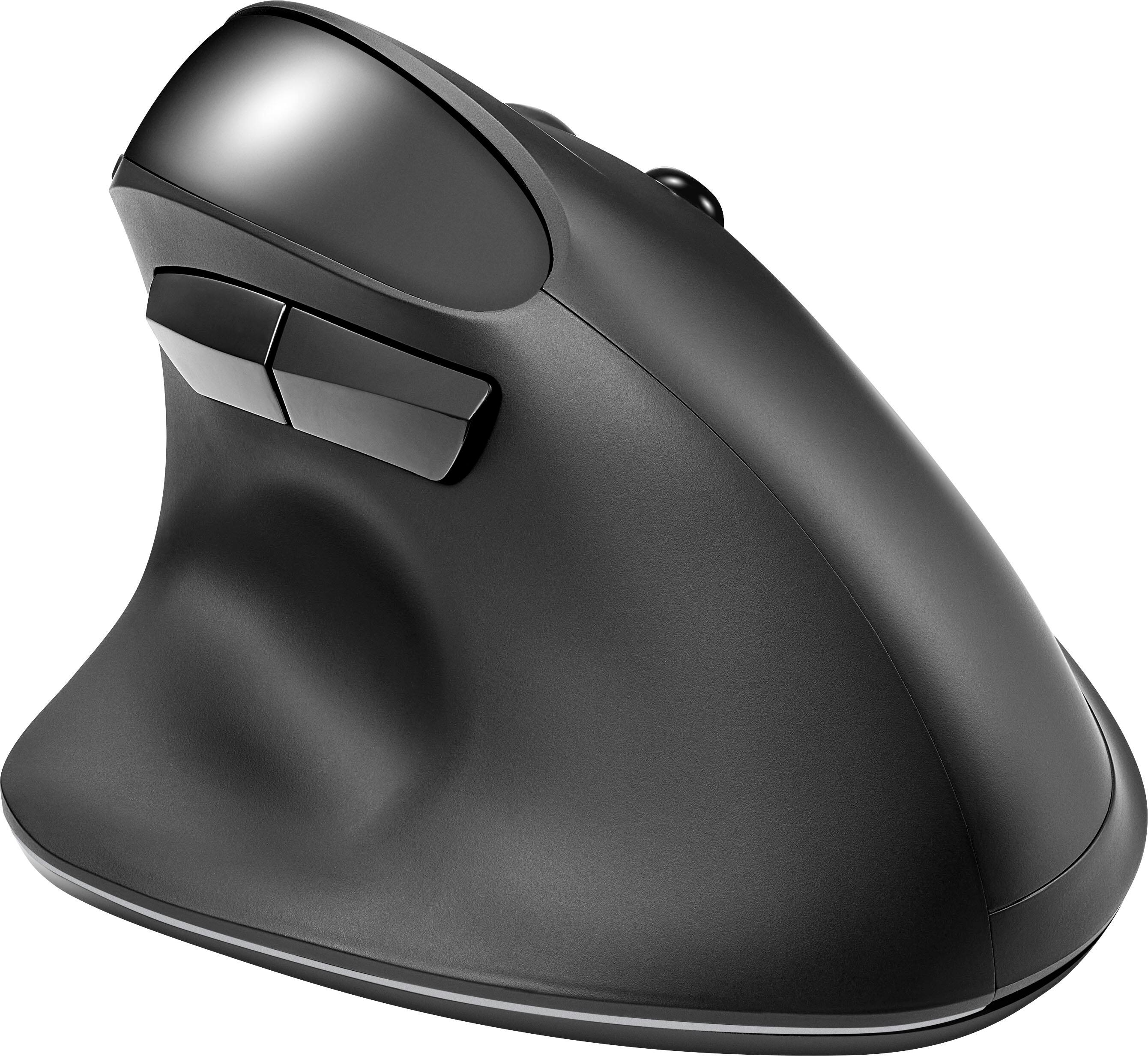 Left. Insignia™ - Bluetooth 6-Button Ergonomic Mouse - Black.