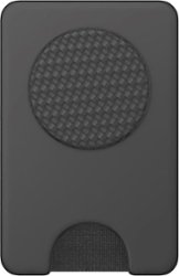 PopSockets - MagSafe PopWallet+ Cell Phone Wallet & Grip, with Adapter Ring - Carbonite Weave - Front_Zoom