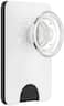PopSockets - MagSafe PopWallet+ Cell Phone Wallet & Grip, with Adapter Ring - White Clear