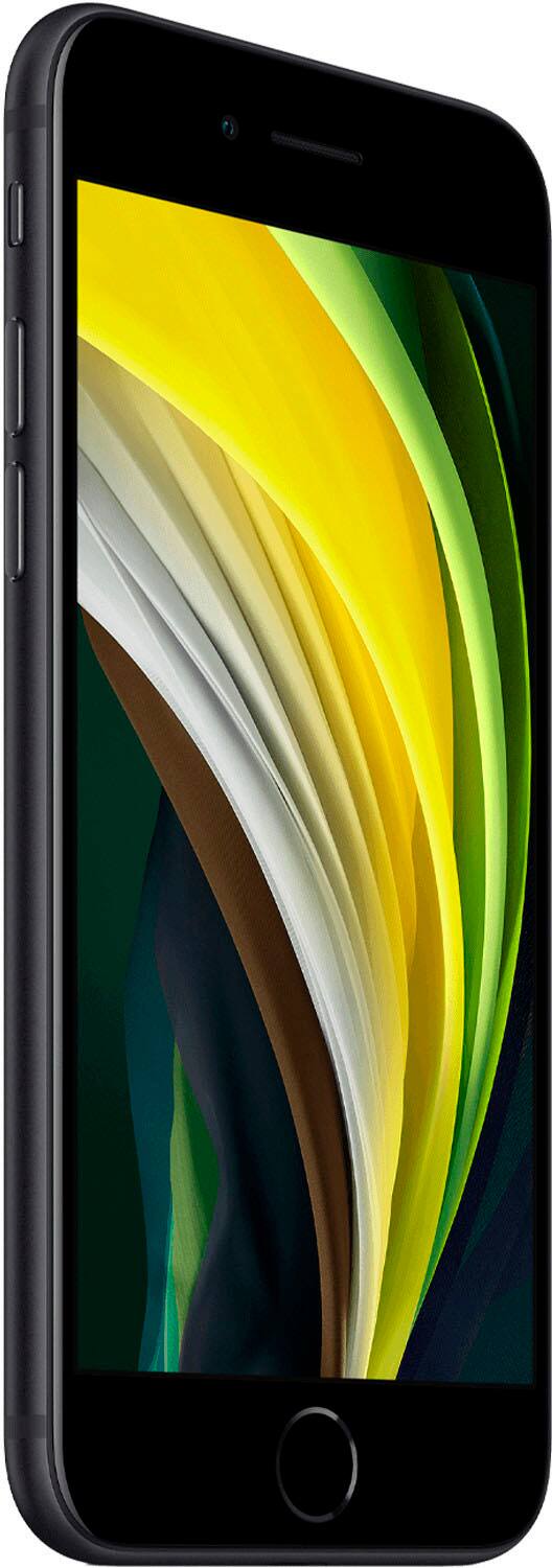 Left. Apple - Pre-Owned iPhone SE (2020) 128GB (Unlocked) - Black.