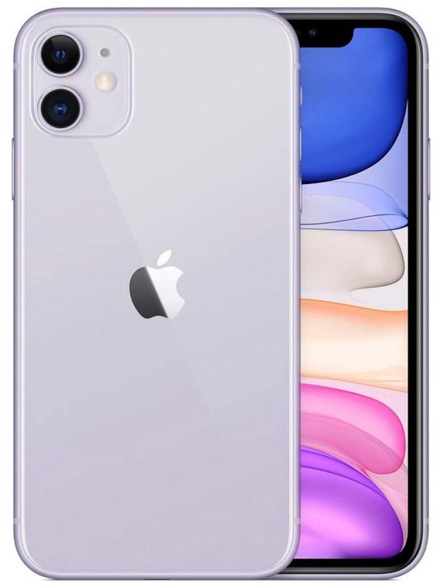 Angle. Apple - Pre-Owned iPhone 11 128GB (Unlocked) - Purple.