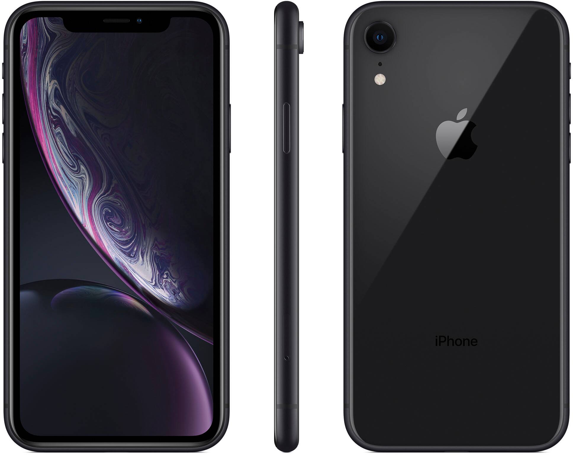 Alt View 1. Apple - Pre-Owned iPhone XR 128GB (Unlocked) - Black.