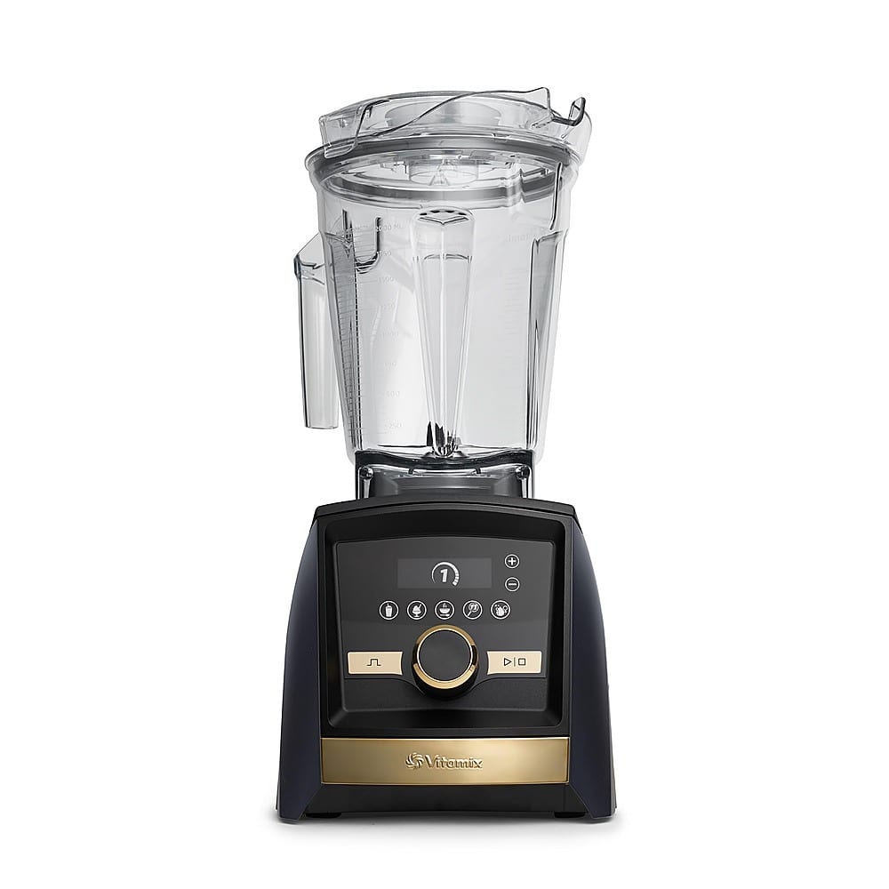 Front. Vitamix - Ascent Series A3500 Gold Label Blender - Matte Navy.