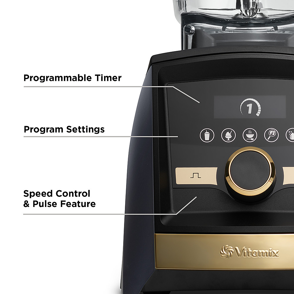 Alt View 13. Vitamix - Ascent Series A3500 Gold Label Blender - Matte Navy.