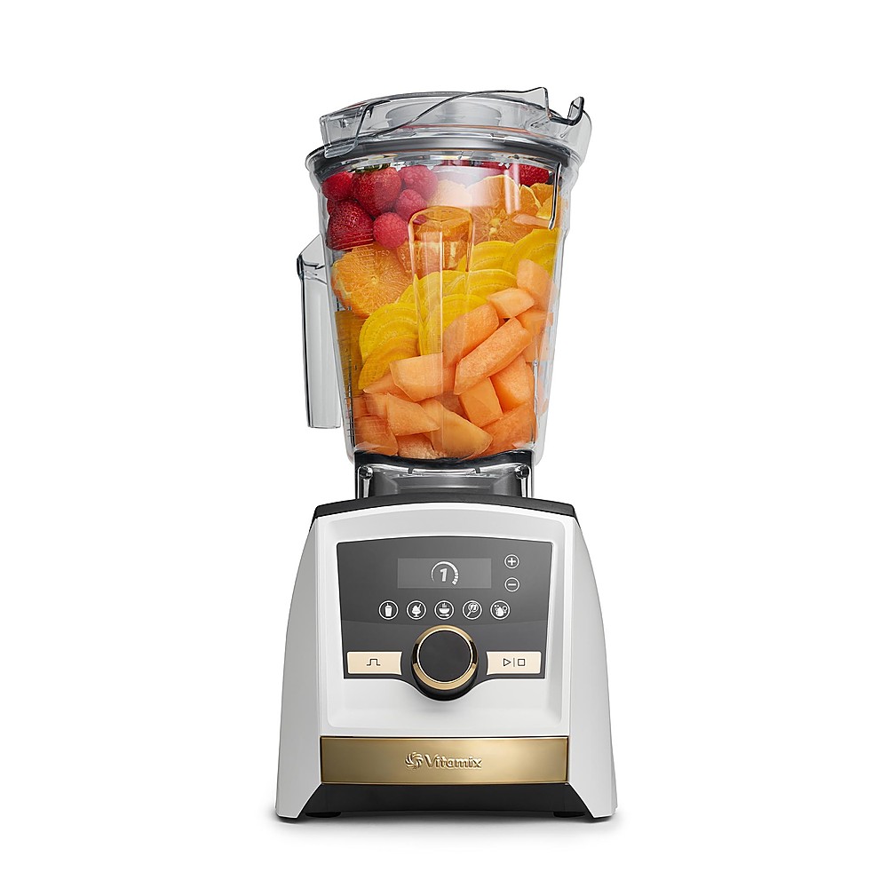 Angle View: Vitamix - Ascent Series A3500 Gold Label Blender - White