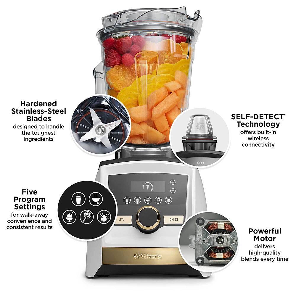 Alt View 12. Vitamix - Ascent Series A3500 Gold Label Blender - White.