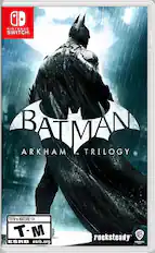 NINTENDO SWITCH. BATMAN ARKHAM TM TRILOGY TEEN to MATURE 17+ T-M - ESRB esrb.org rocksteady WB WARNER BROS