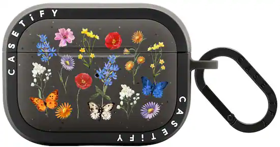 CASETiFY AirPods Pro 2nd Generation Bounce Case Matte Charcoal with Ditsy Florals CTF 30130808 16005820 Best Buy