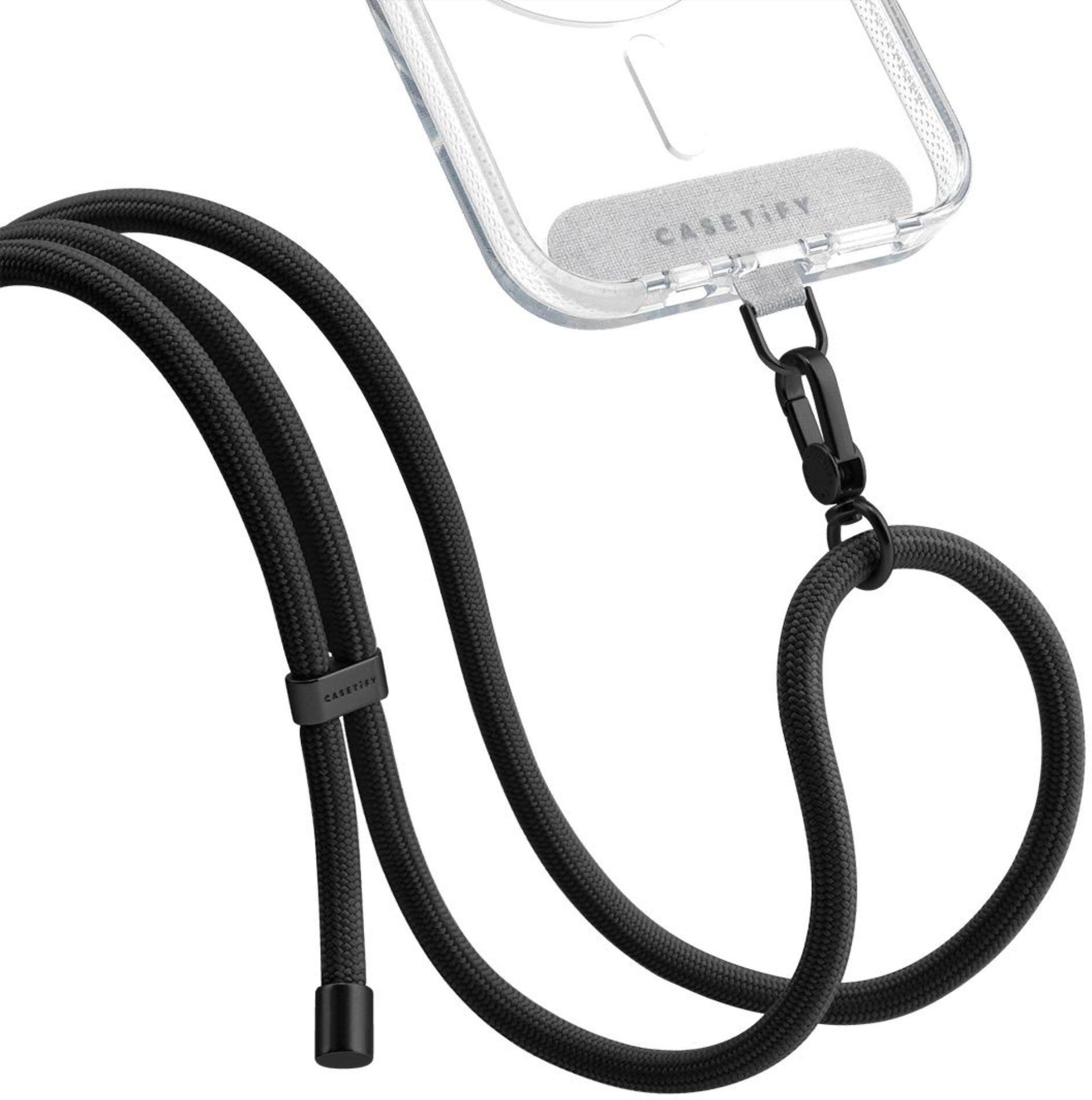 CASETiFY - Rope Cross-body Phone Strap Compatible with Most Cell Phone Devices - Black