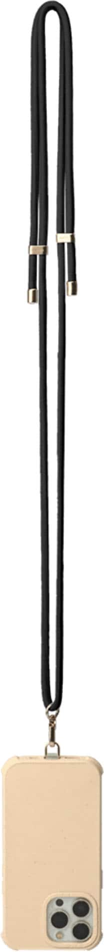 Alt View 12. CASETiFY - Rope Cross-body Phone Strap Compatible with Most Cell Phone Devices - Black/Gold.