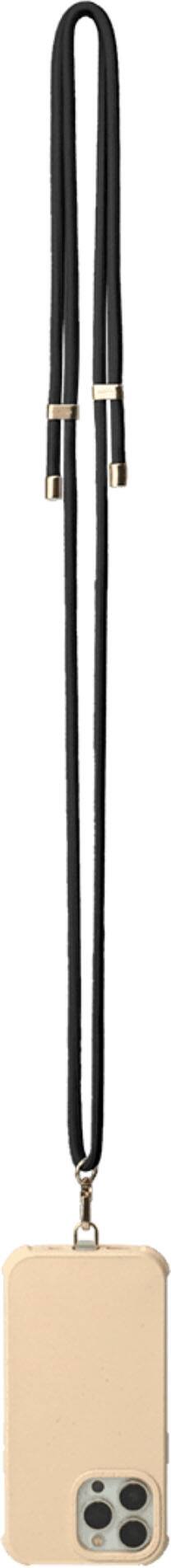 Alt View 12. CASETiFY - Rope Cross-body Phone Strap Compatible with Most Cell Phone Devices - Black/Gold.