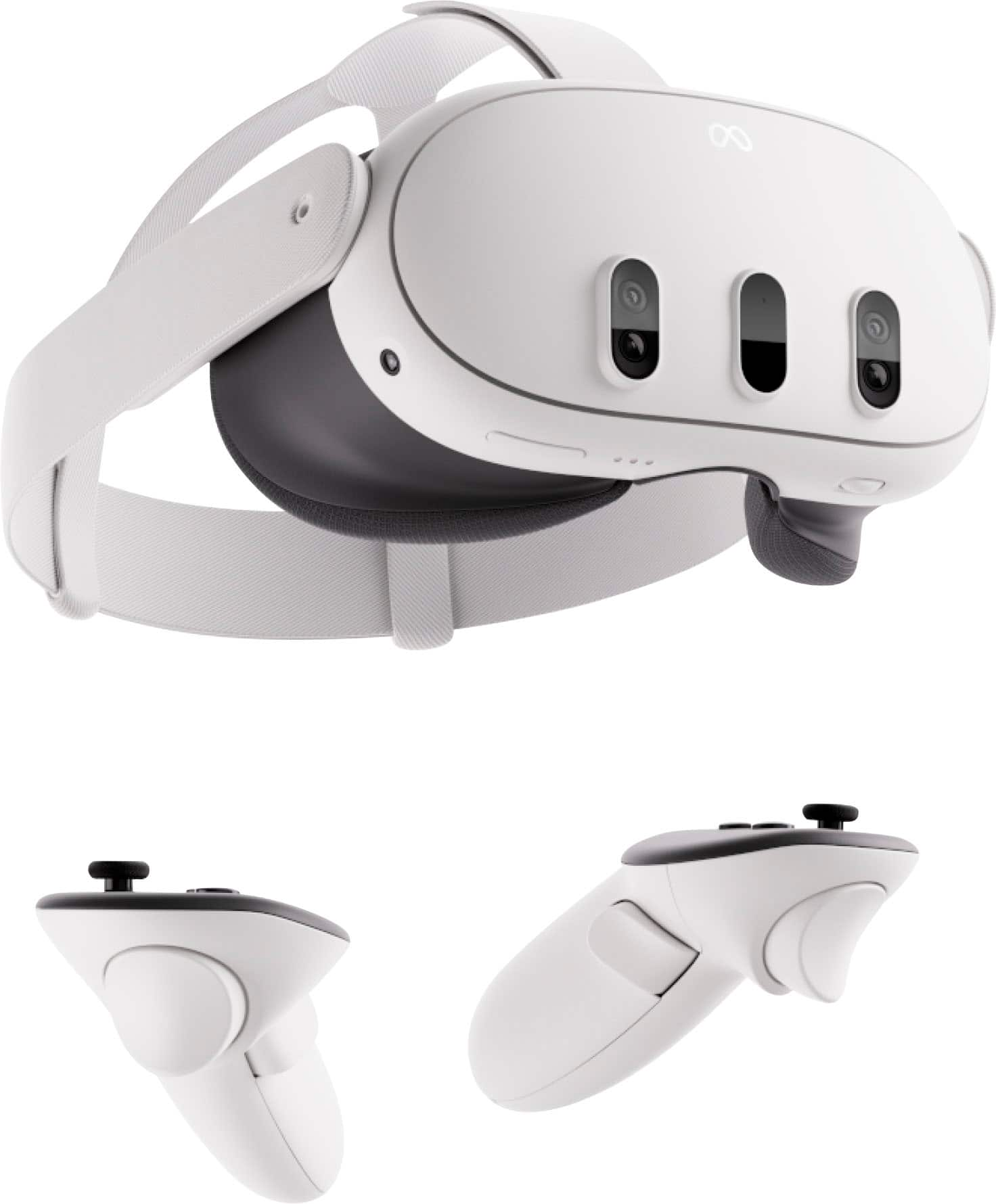 Angle View: Meta - Quest 3 Breakthrough Mixed Reality - 512GB - White