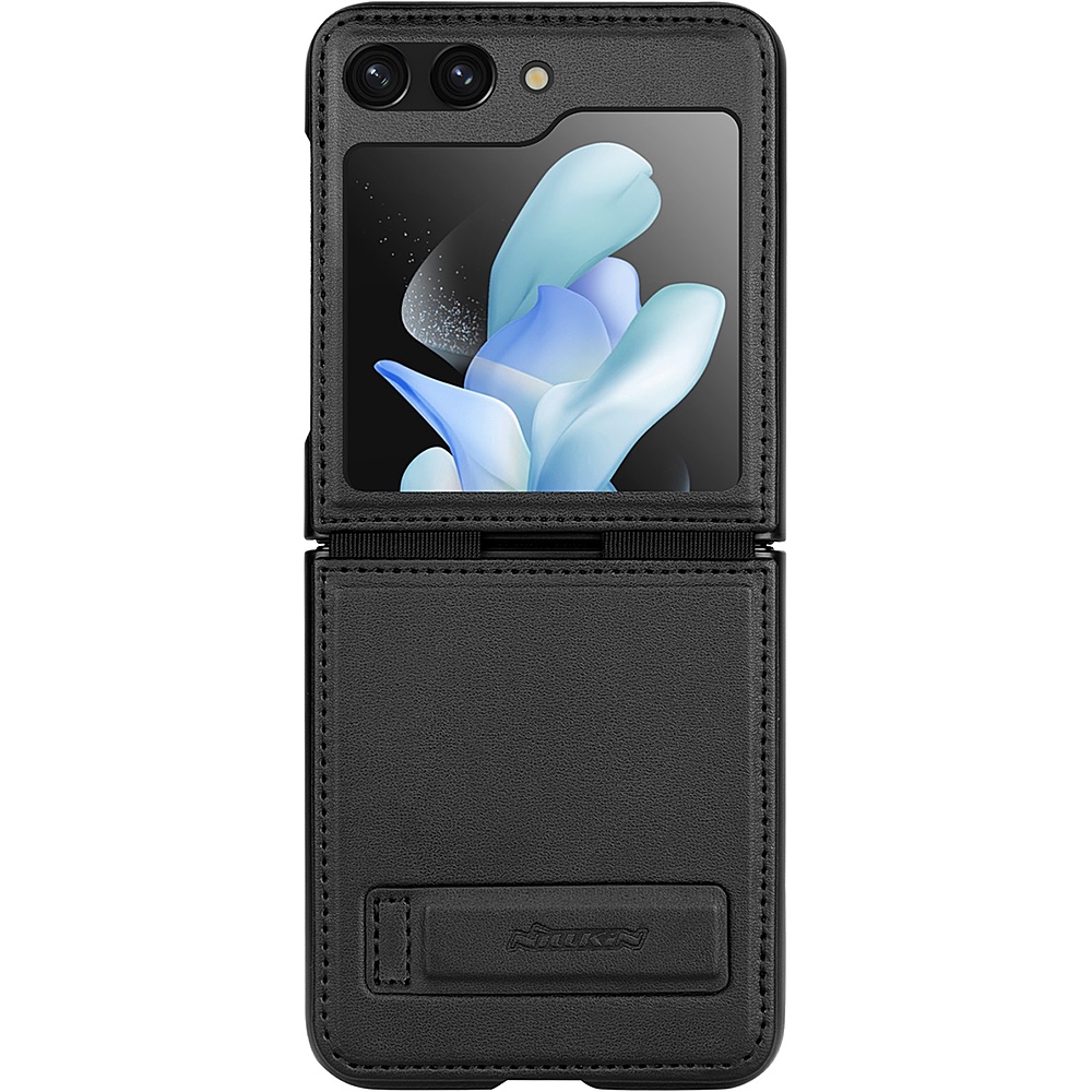 SaharaCase - Leather Kickstand Case for Samsung Galaxy Z Flip5 - Black