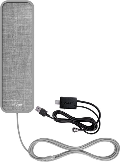 Mohu - Vibe Amplified Indoor HDTV Antenna 50-Mile Range - Gray Tweed_0