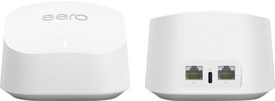 Certified Refurbished Amazon eero 6+ mesh Wi Fi router White Certified Refurbished Amazon eero 6+ mesh Wi Fi router White