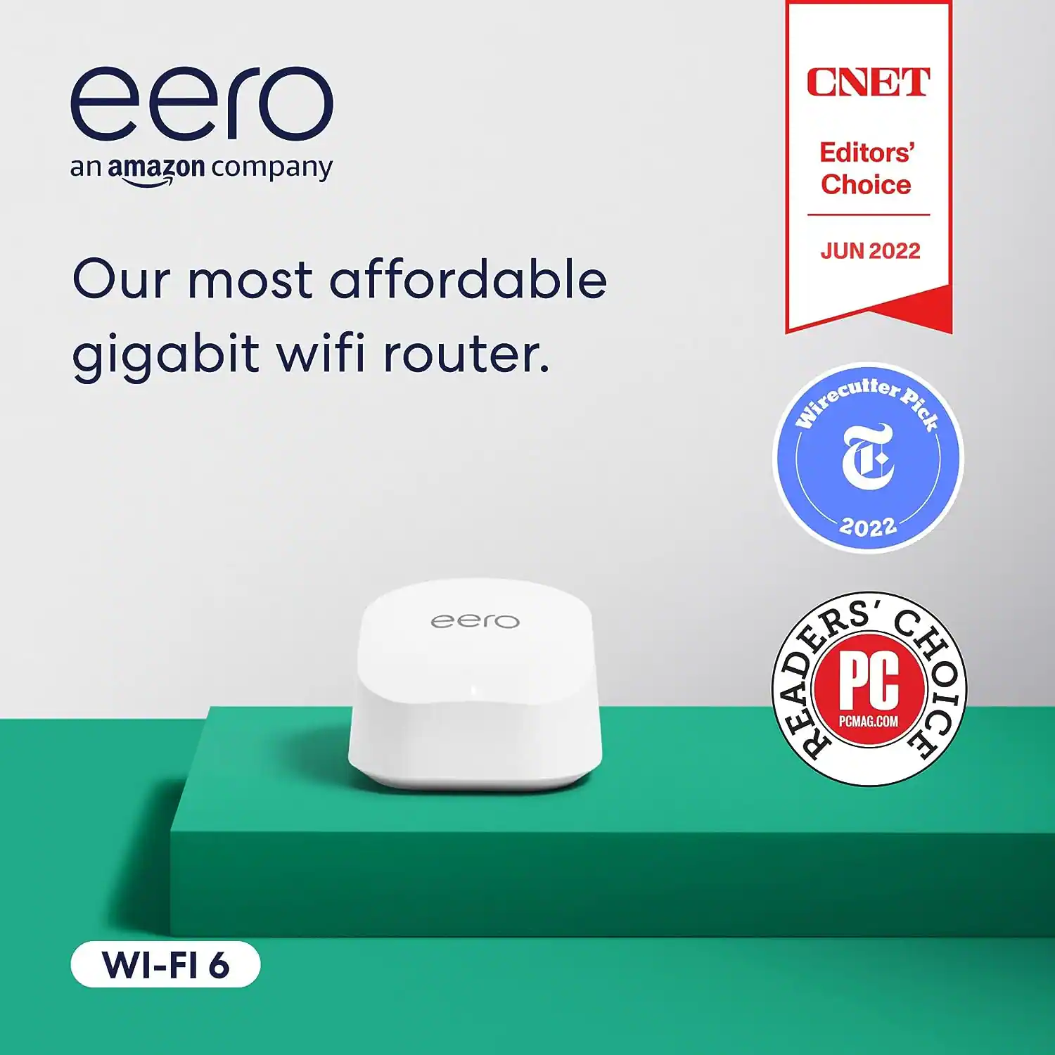 Certified Refurbished Amazon eero 6+ mesh Wi-Fi router - White