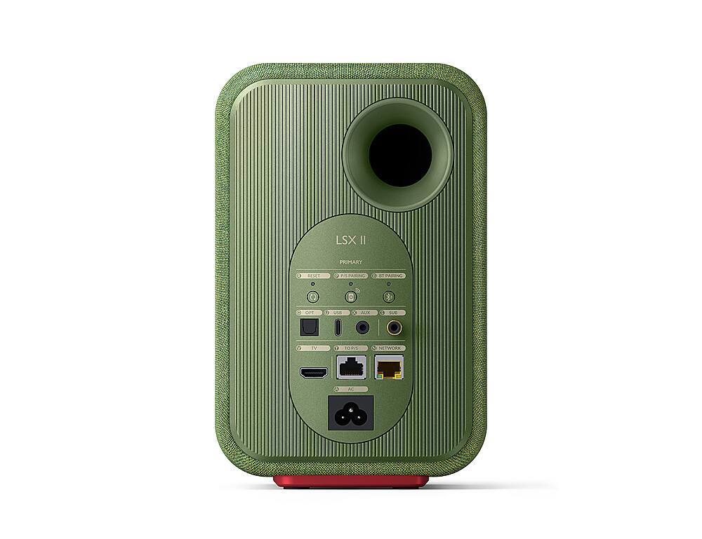 Back. KEF - LSXII Wireless Bookshelf Speakers (Pair) - Green.