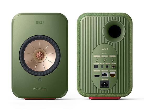 KEF LSXII Wireless Bookshelf Speakers Pair Green LSXIIOG Best Buy