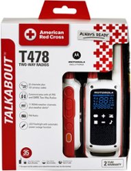 Motorola - Solutions TALKABOUT T478 Two Way Radio - 2 Pack - White - Angle_Zoom