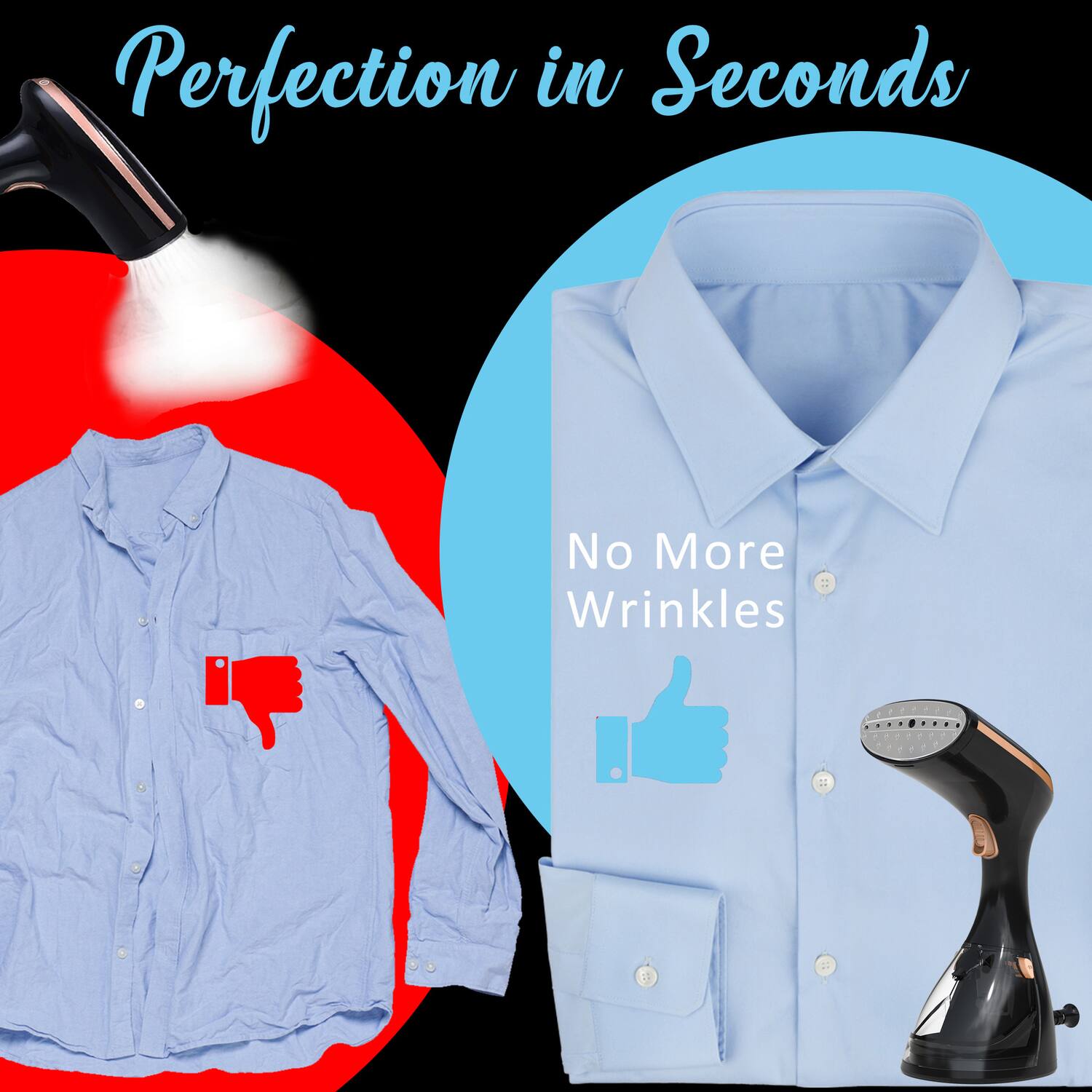 Perfection in Seconds  
No More Wrinkles