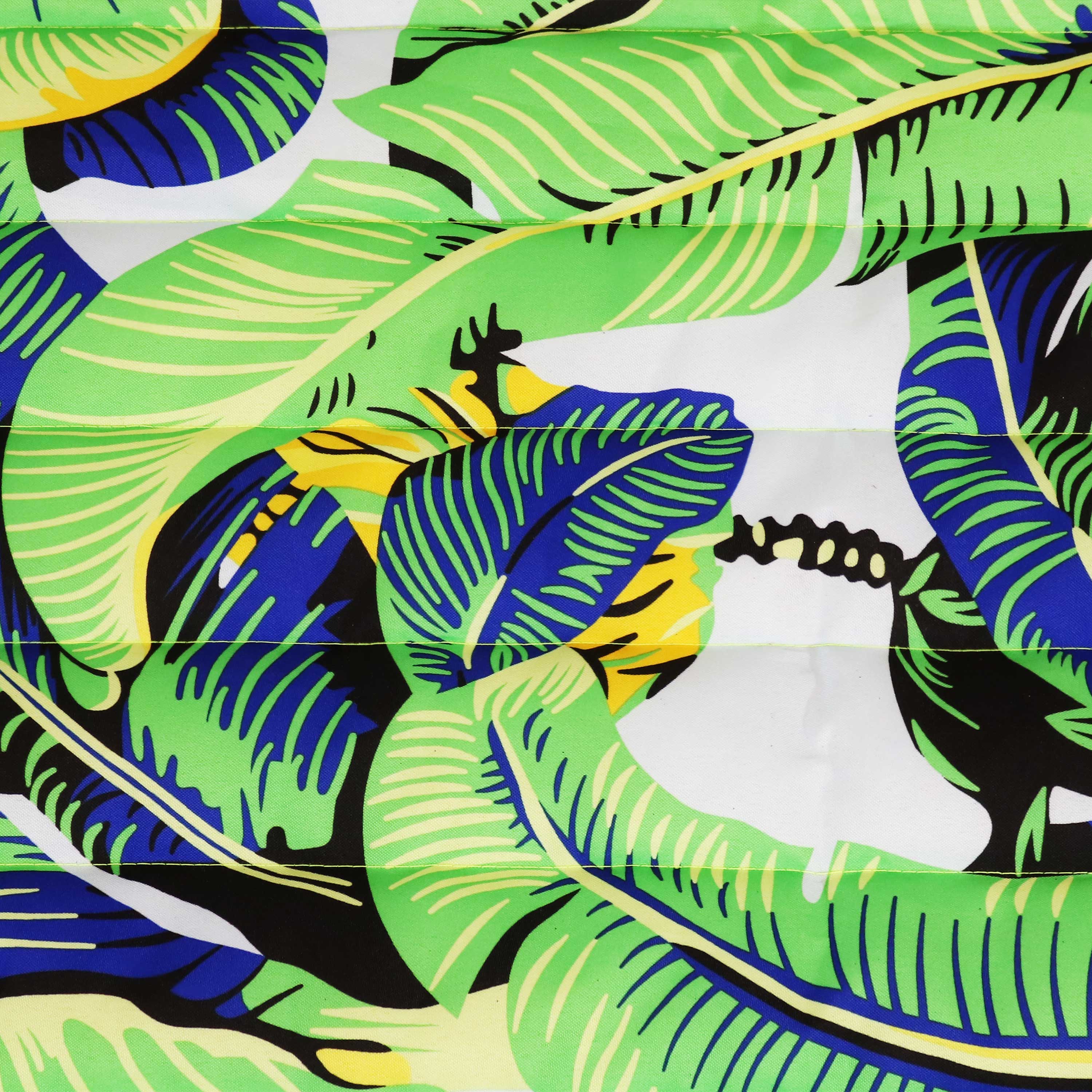 Alt View 7. Sunnydaze - Large Quilted Hammock with Spreader Bar and Pillow - Exotic Foliage.