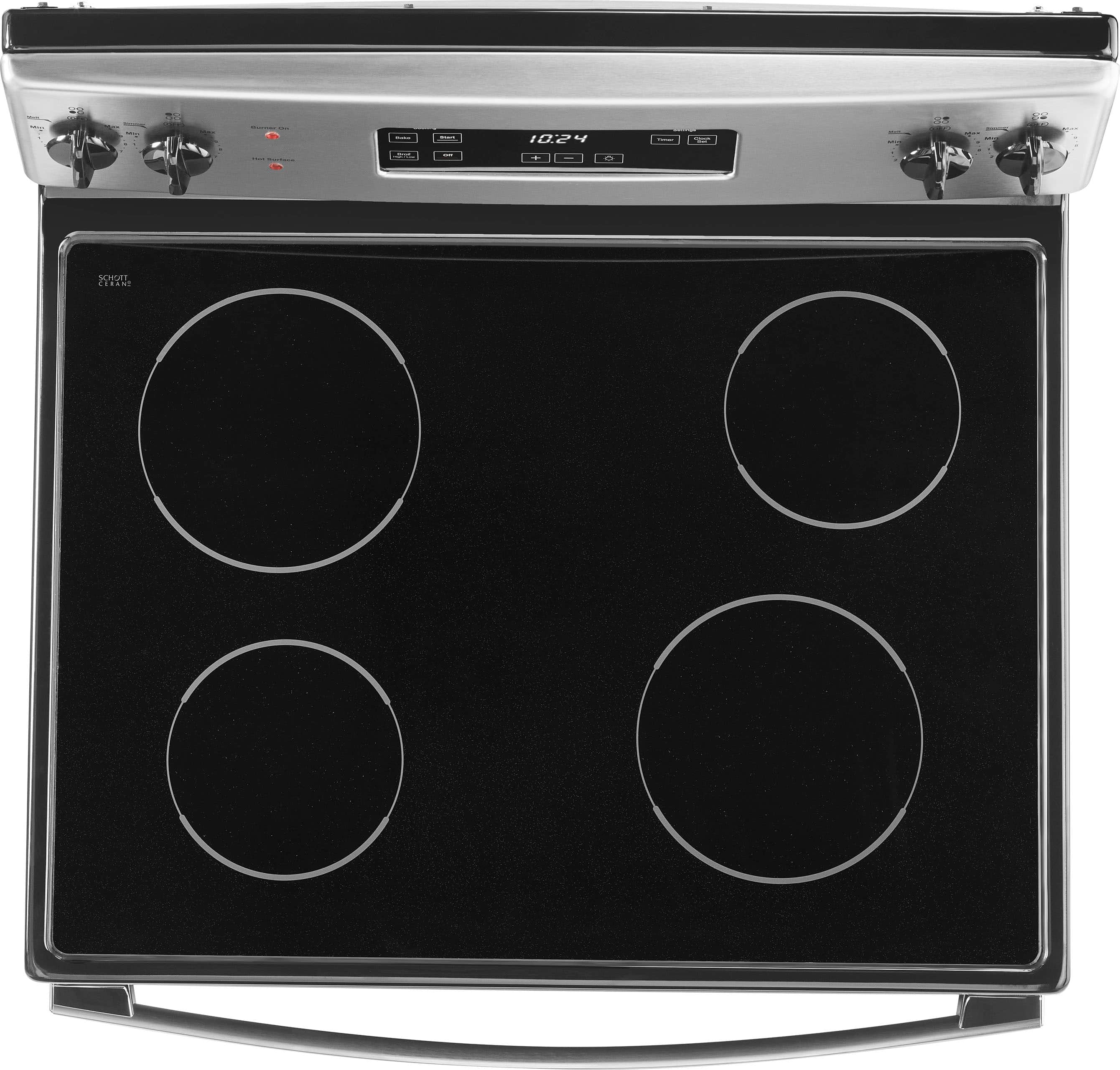 Alt View 2. Insignia™ - 5 Cu. Ft. Freestanding Electric Range - Stainless Steel.