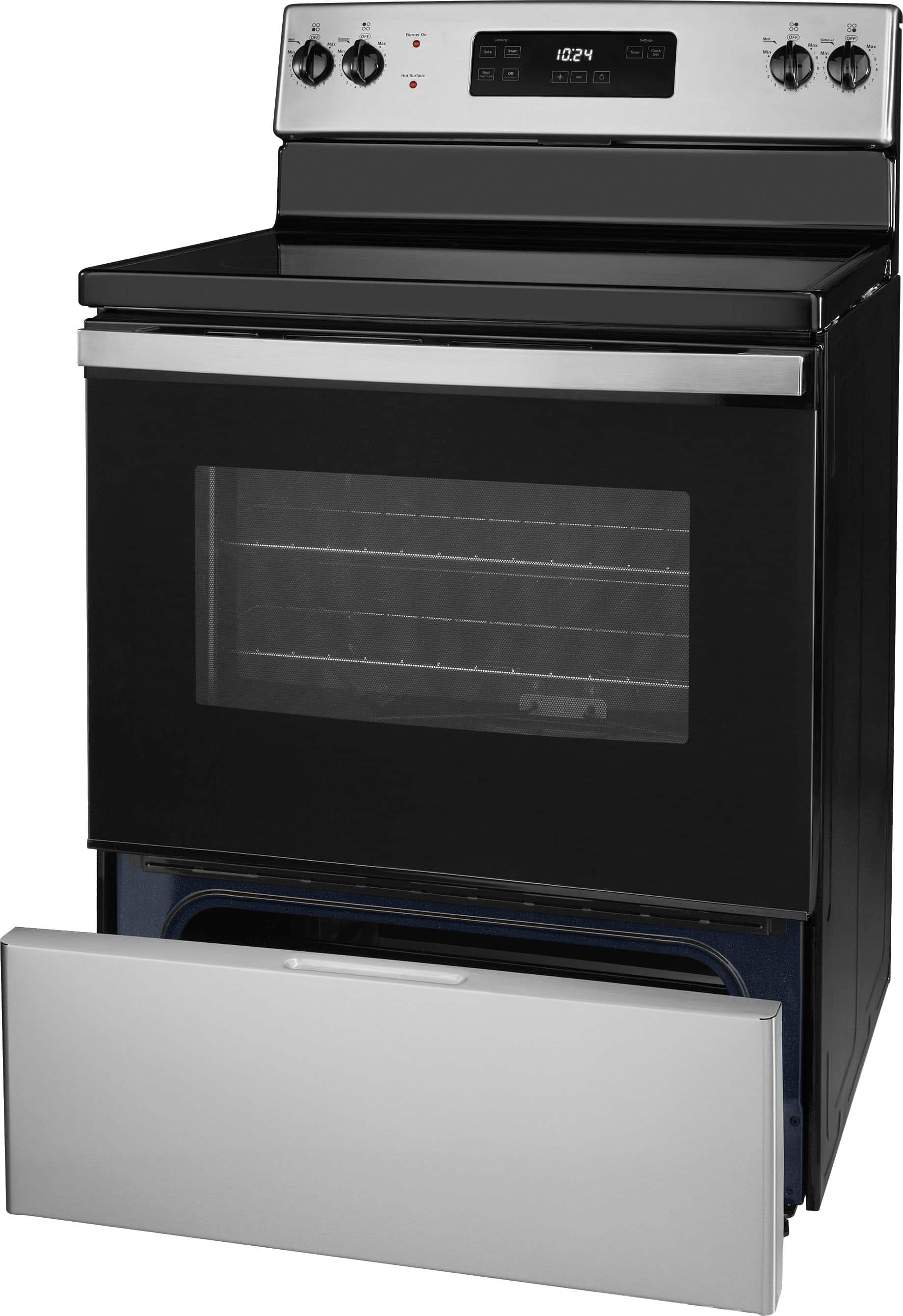 Alt View 18. Insignia™ - 5 Cu. Ft. Freestanding Electric Range - Stainless Steel.