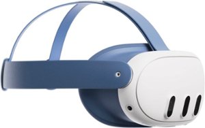 Meta - Quest 3 Facial Interface & Head Strap - Elemental Blue - Angle_Zoom