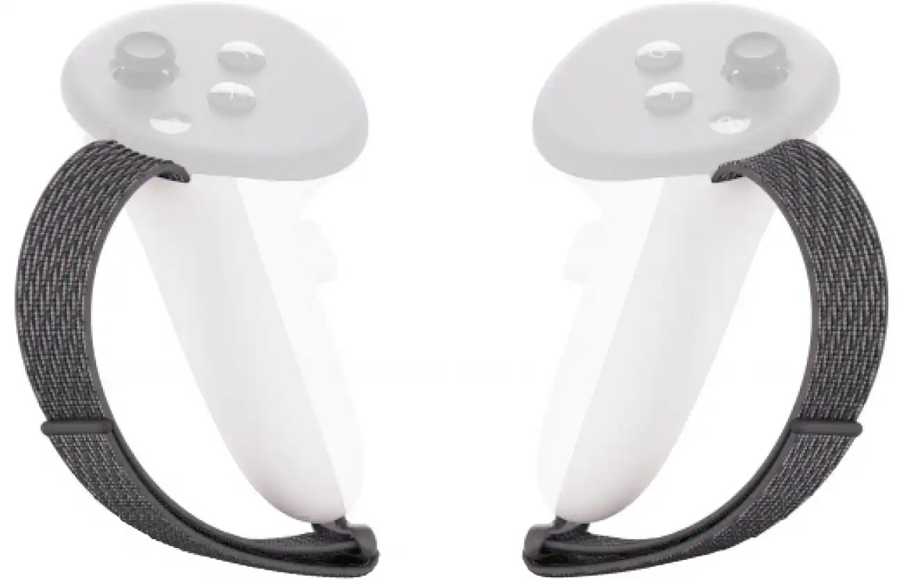 Front. Meta - Quest 3 Active Straps for Touch Plus Controllers - Gray.