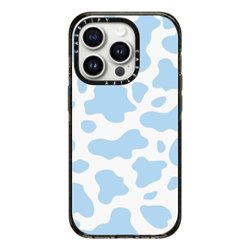 CASETiFY - Impact Case with MagSafe for Apple iPhone 15 Pro - Blue Cow Print - Front_Zoom