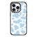 Front. CASETiFY - Impact Case with MagSafe for Apple iPhone 15 Pro - Blue Cow Print.